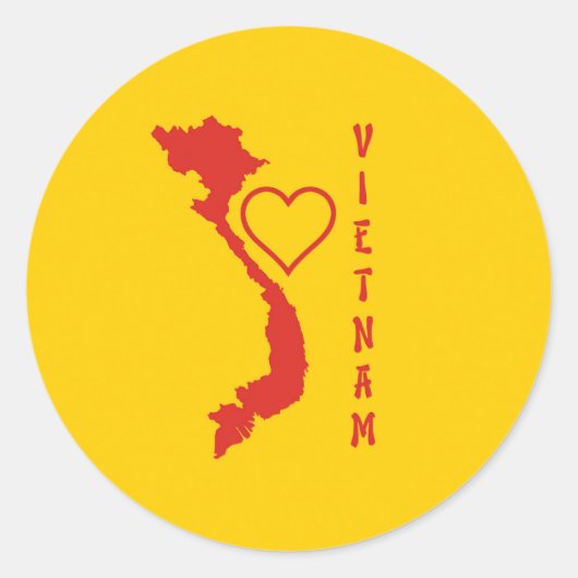 Vietnamkarte Runder Aufkleber (Vorderseite)