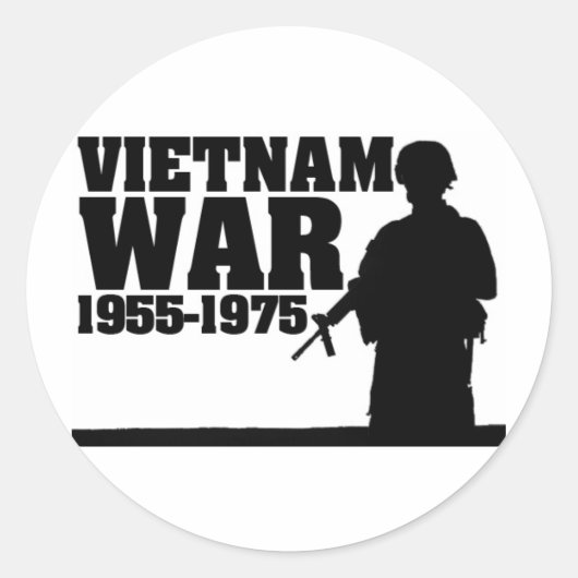 Vietnamkrieg 1955-1975 runder aufkleber (Vorderseite)