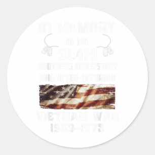 Vietnamkrieg 1959-1975 im Gedächtnis vietnamesisch Runder Aufkleber