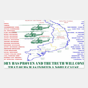 VIETNAMKRIEG. AMERIKANISCHER ARMEE-VETERAN RECHTECKIGER AUFKLEBER