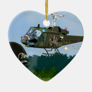 Vietnamkrieg Bell Huey. Keramik Ornament