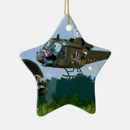 Vietnamkrieg Bell Huey. Keramikornament (Rechts)