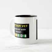 VIETNAMKRIEG - ERINNERN SIE SICH AN GEFALLEN ZWEIFARBIGE TASSE (Vorderseite Links)