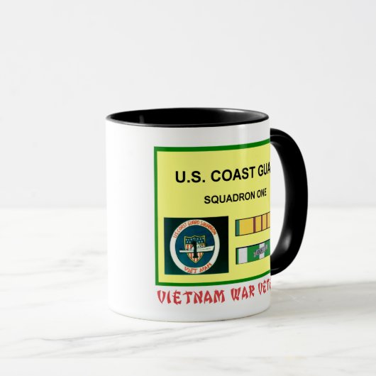 VIETNAMKRIEG-TIERARZT USCG GESCHWADER-EINS TASSE (VorderseiteRechts)