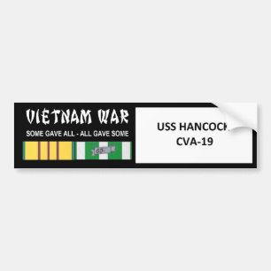 VIETNAMKRIEG-VETERAN USSS HANCOCK AUTOAUFKLEBER