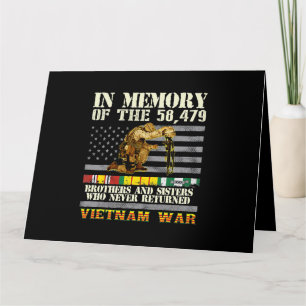 Vietnamkriegsveteranen Gedenktag der USA in Erinne Karte