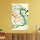 VietnamPanorama Karte Vietnam Leinwanddruck (Insitu (Wohnzimmer))