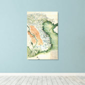 VietnamPanorama Karte Vietnam Leinwanddruck (Insitu (Holzboden))