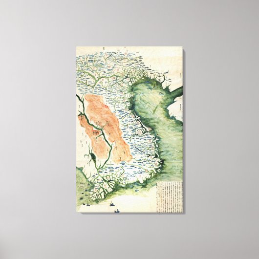 VietnamPanorama Karte Vietnam Leinwanddruck (Vorderseite)