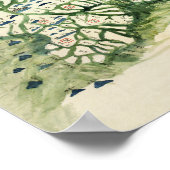 VietnamPanorama Karte Vietnam Poster (Ecke)