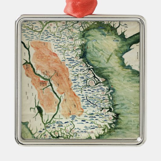 VietnamPanoramic MapVietnam Ornament Aus Metall (Vorne)