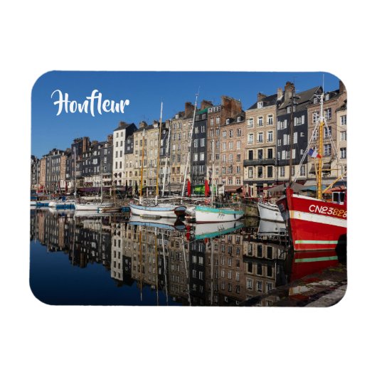Vieux Bassin, (Old Harbour) Honfleur, Frankreich Magnet (Horizontal)