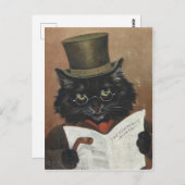 Vieux Chat Journal Postkarte (Vorne/Hinten)