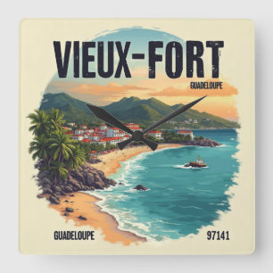VIEUX-FORT GUADELOUPE QUADRATISCHE WANDUHR