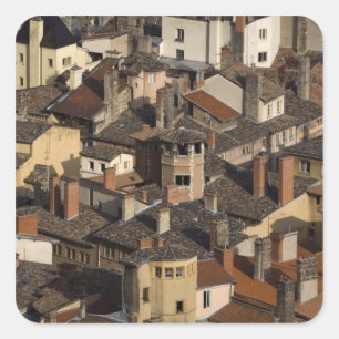 Vieux Lyon Old Lyon), Frankreich Quadratischer Aufkleber