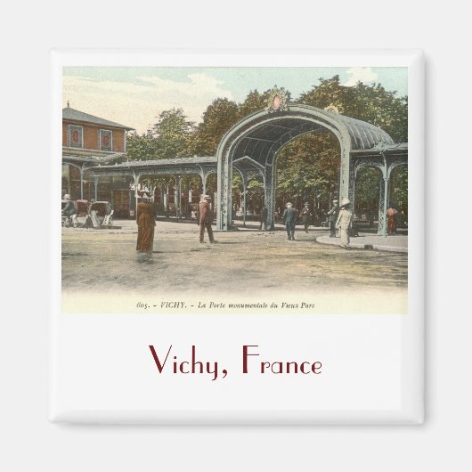 Vieux Parc, Vichy, Frankreich Vintag Magnet (Vorne)