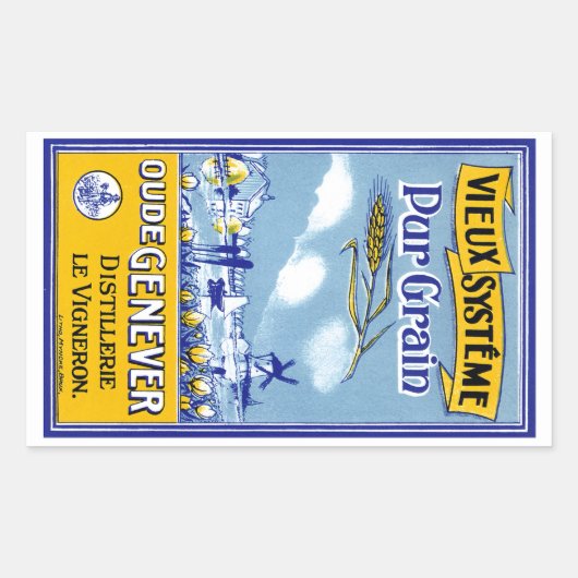 Vieux Systeme Pur Grain Rechteckiger Aufkleber (Vorderseite)