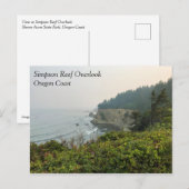 View at Simpson Reef Overlook Oregon Coast Postkarte (Vorne/Hinten)