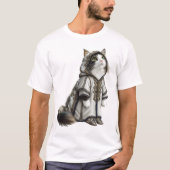 View Cat in Authentic Embroidered Selham T-Shirt (Vorderseite)