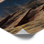 View from a hypothetical moon in orbit poster (Ecke)