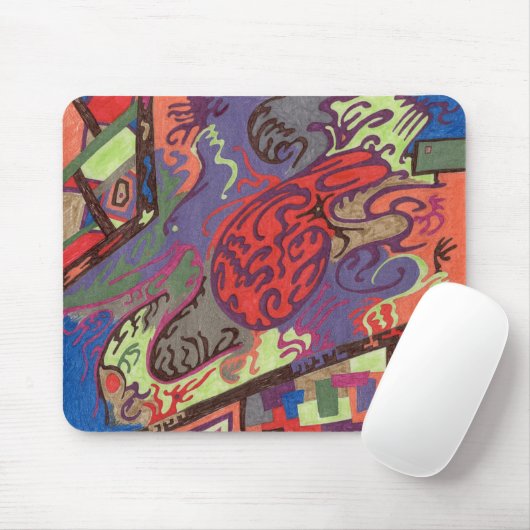 "View from Space Ship" Abstrakte Maus Mousepad (Mit Mouse)