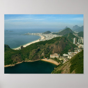"View from Sugar Loaf, Rio de Janeiro" 12x9 Poster