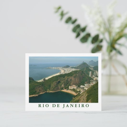 "View from Sugarloaf, Rio de Janeiro" Postkarte (Stehend Vorderseite)