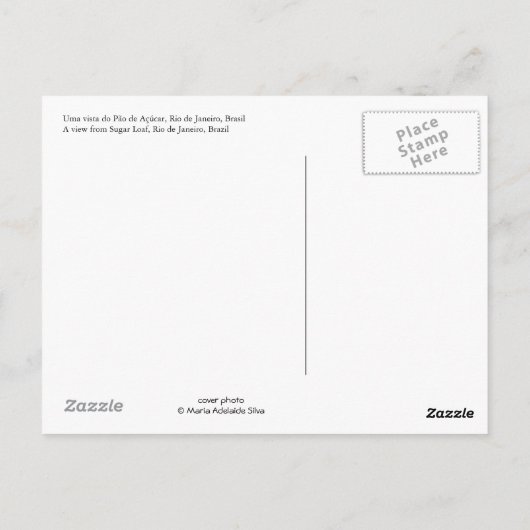 "View from Sugarloaf, Rio de Janeiro" Postkarte (Rückseite)