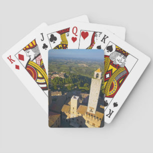 View From Tower, San Gimignano, Siena, Tuscany Spielkarten