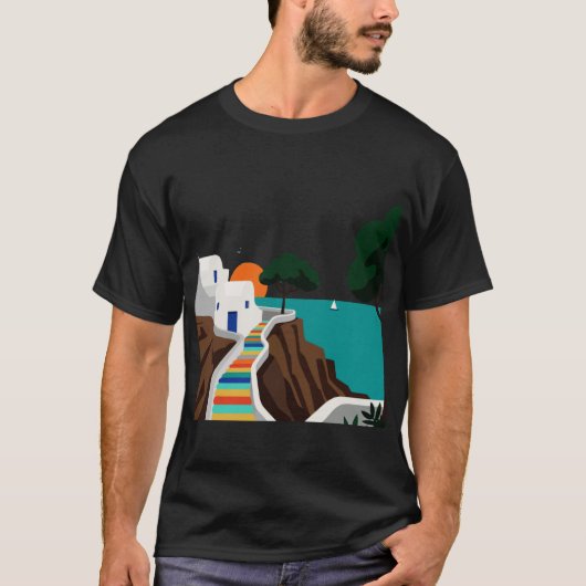 View of a Greek island boy T-Shirt (Vorderseite)