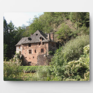 View of a manor house (photo) fotoplatte
