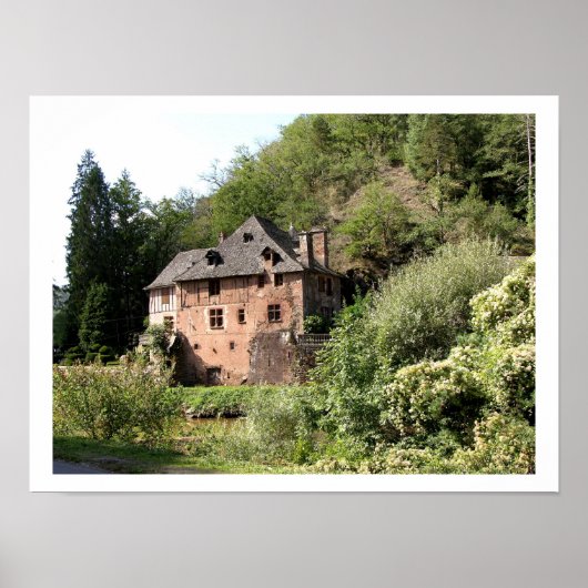 View of a manor house (photo) poster (Vorne)