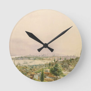 View of Constantinople from Pera Runde Wanduhr
