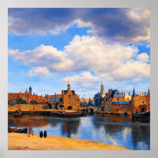 View of Delft by Johannes Vermeer Poster (Vorne)