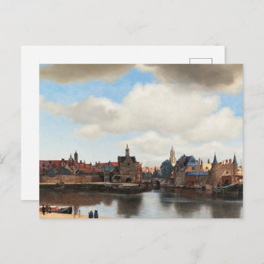 View of Delft by Johannes Vermeer Postkarte (Vorne/Hinten)