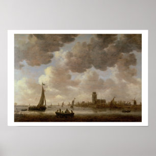 View of Dordrecht Downstream from the Grote Kerk, Poster