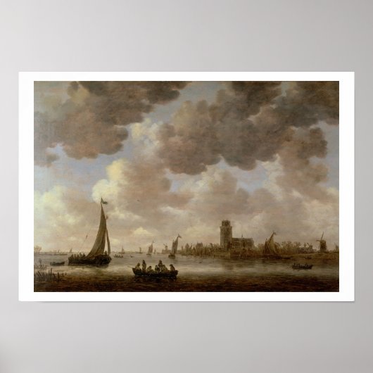View of Dordrecht Downstream from the Grote Kerk, Poster (Vorne)