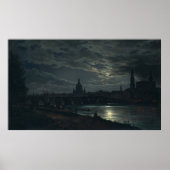 View of Dresden by Moonlight Poster (Vorne)