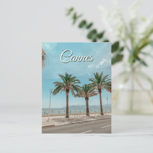 View of French Riviera in Cannes France Postcard Postkarte (Stehend Vorderseite)