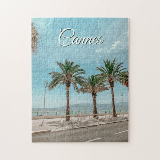 View of French Riviera in Cannes Puzzle (Vertikal)
