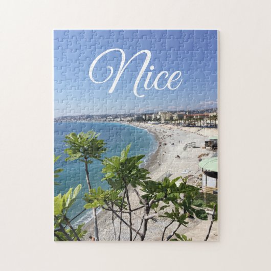 View of French Riviera in Nice Frankreich Puzzle (Vertikal)