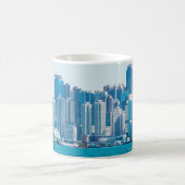 View of Hong Kong harbour at day time. asia,asian, Kaffeetasse (Mittel)