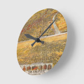 View Of Los Angeles, 1894 Runde Wanduhr (Winkel)