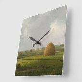 View of Marshfield, 1876 by Martin Johnson Heade Quadratische Wanduhr (Winkel)