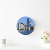 View of Miami Skyline Runde Wanduhr (Zuhause)