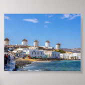View of Mykonos Greece Poster (Vorne)