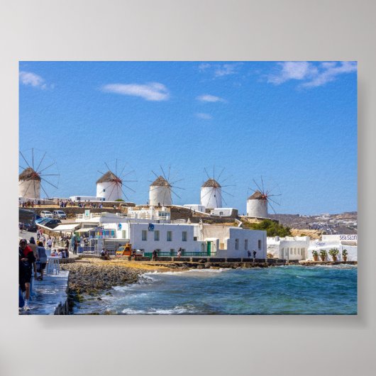 View of Mykonos Greece Poster (Vorne)