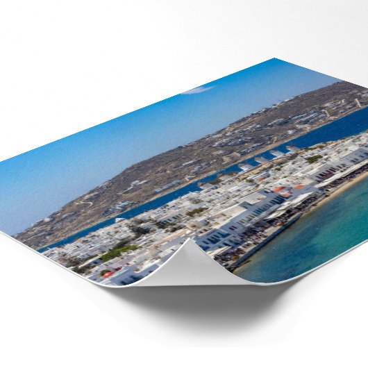 View of Mykonos Greece Poster (Ecke)