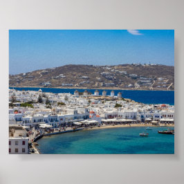 View of Mykonos Greece Poster