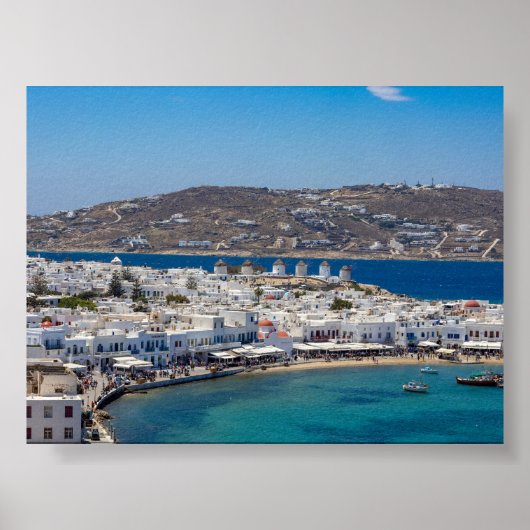 View of Mykonos Greece Poster (Vorne)